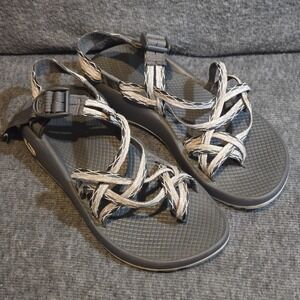 Chaco ZX2 Sport Sandals Shoes Trails Hiking Water Black Gray Beige Womens Size 8